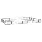 vidaXL Hondenkennel 24 panelen 100x50 cm gepoedercoat staal, Dieren en Toebehoren, Verzenden, Nieuw