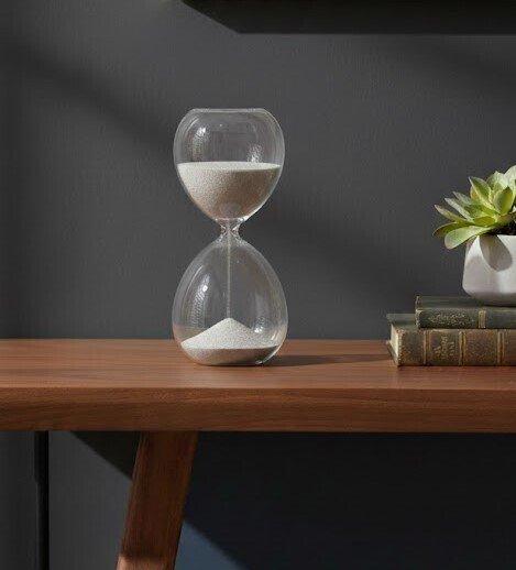 Zandloper - Glas - 1990-2000, Antiek en Kunst, Kunst | Designobjecten