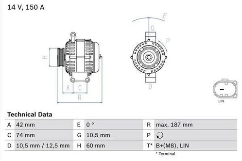 Dynamo / Alternator FORD RANGER (2.2 TDCi,2.2 TDCi 4x4,3...., Auto-onderdelen, Motor en Toebehoren, Nieuw, Ophalen of Verzenden