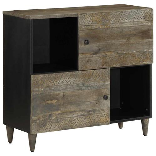 vidaXL Dressoir 80x33x75 cm massief mangohout, Huis en Inrichting, Kasten | Dressoirs, Nieuw, Grenenhout, Verzenden