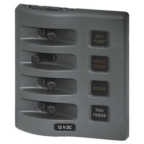 Bieden: Blue Sea Wether deck 4 function switch panel 12V -, Watersport en Boten, Bootonderdelen, Elektra en Verlichting, Nieuw