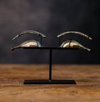 Het oude Egypte, brons, albast Paar Egyptische bronzen ogen