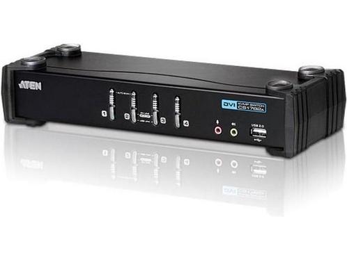 Aten CS1764A DVI Single Link + USB + Audio KVM Switch 4 naar, Huis en Inrichting, Woonaccessoires | Overige, Nieuw, Verzenden