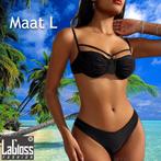 Zwarte Bikini met Push-Up Effect - Maat L, LaGloss, Verzenden, Nieuw, Zwart