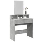 vidaXL Kaptafel met spiegel 80x41x144,5 cm betongrijs, Huis en Inrichting, Tafels | Kaptafels, Verzenden, Nieuw