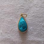 Zonder Minimumprijs - Hanger - 18 karaat Geel goud Turquoise