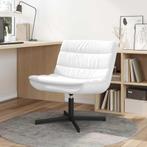 vidaXL Draaistoel Wit 63 x 75 x 76 cm PU, Verzenden, Nieuw, Wit