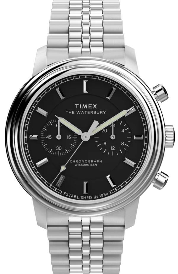 Timex TW2Y23400 Waterbury Metropolitan Chronograph horloge, Sieraden, Tassen en Uiterlijk, Horloges | Heren, Staal, Nieuw, Staal