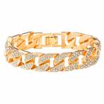 Fako Bijoux® - Iced Out Cuban Link Armband Zirkonia - 20cm -, Sieraden, Tassen en Uiterlijk, Armbanden, Verzenden, Nieuw