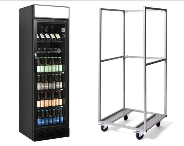 TEFCOLD BLACK Edition Koelkast + Verrijdbare Trolley, Zakelijke goederen, Horeca | Keukenapparatuur, Nieuw in verpakking, Koelen en Vriezen