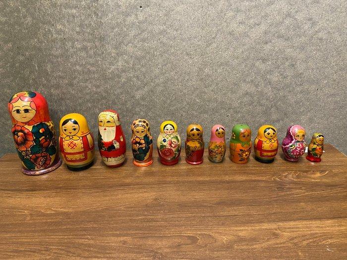 Matroesjka 11x - Speelgoedpop - 1930-1940 - Rusland, Antiek en Kunst, Antiek | Speelgoed