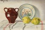 Enric Gol (1957) - Bodegón de cerámica y fruta