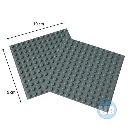 Bouwplaat grijs - 19 x 19 cm - 2 stuks, Kinderen en Baby's, Speelgoed | Duplo en Lego, Nieuw, Verzenden