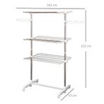 TRUUSK Mobiel Droogrek - Wasdroger Kledingrek - 3 Niveaus -, Tuin en Terras, Droogmolens en Wasrekken, Verzenden, Nieuw