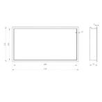 Inbouwnis Luca Sanitair 60x30x6,5cm RVS Gunmetal PVD+ LED, Ophalen of Verzenden, Nieuw