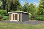 Karibu tuinhuis Radeburg 3 Grijs, 406 x 393 cm, Tuin en Terras, Tuinhuizen, Nieuw