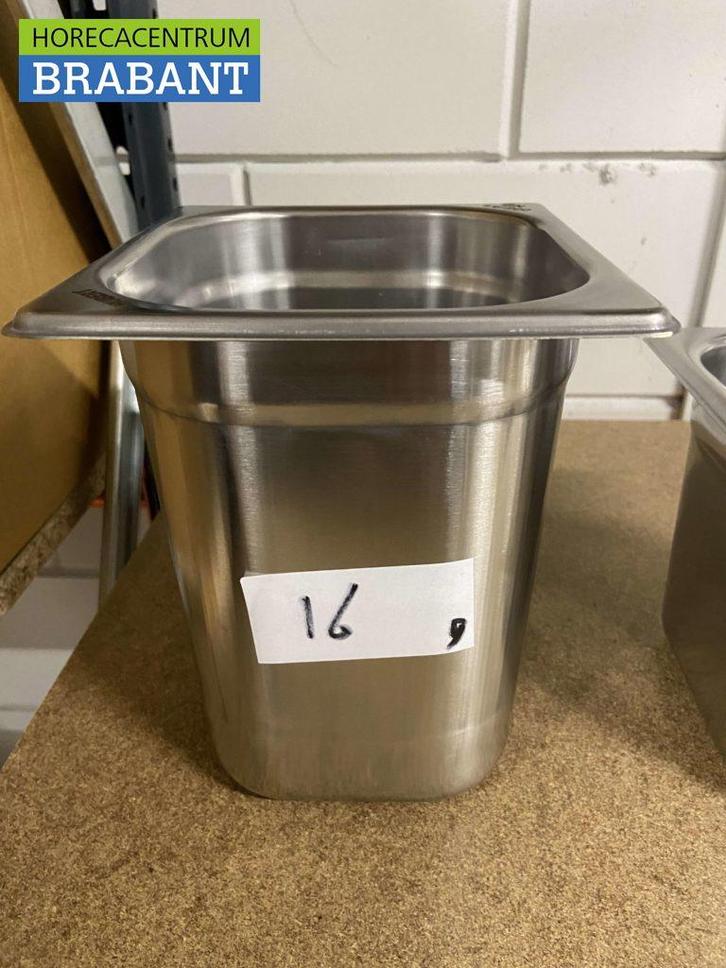 RVS Gastronorm bak GN bak 1/6 Diepte 200 mm Horeca, Zakelijke goederen, Horeca | Keukenapparatuur, Nieuw in verpakking, Ophalen of Verzenden