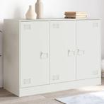 vidaXL Dressoir 99x39x73 cm staal wit, Huis en Inrichting, Kasten | Dressoirs, Verzenden, Nieuw, 50 tot 100 cm, Metaal