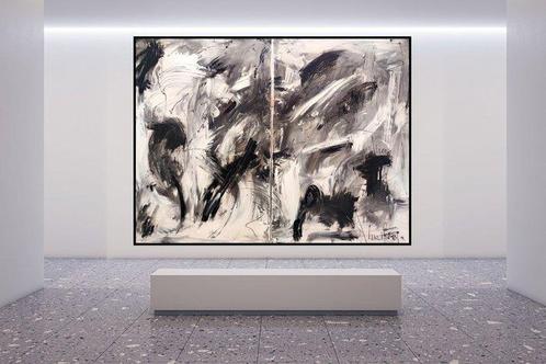 Luc Mora - A long way - Dyptich - maxi XXXL, Antiek en Kunst, Kunst | Schilderijen | Modern