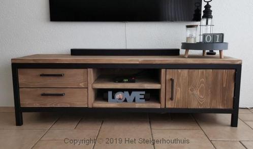 TV Meubel Industrieel Misty - 160 x 40 x 55 cm - Meerdere, Huis en Inrichting, Kasten | Ladekasten, Nieuw, Ophalen of Verzenden