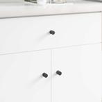 vidaXL Kastknop 2 pcs Zwart 18 x 23 mm IJzer, Verzenden, Nieuw