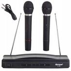 Karaoke set met 2 draadloze microfoons en receiver zwart, Ophalen of Verzenden, Nieuw