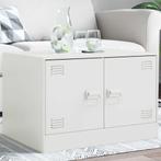 vidaXL Salontafel 67x50x44 cm staal wit, Huis en Inrichting, Tafels | Salontafels, Verzenden, Nieuw, Metaal, 50 tot 100 cm