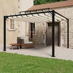 vidaXL Prieel met lamellendak 3x3 m stof en aluminium, Verzenden, Nieuw