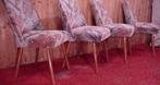 4 Retro stoelen design eetkamerstoelen vintage kuipstoelen