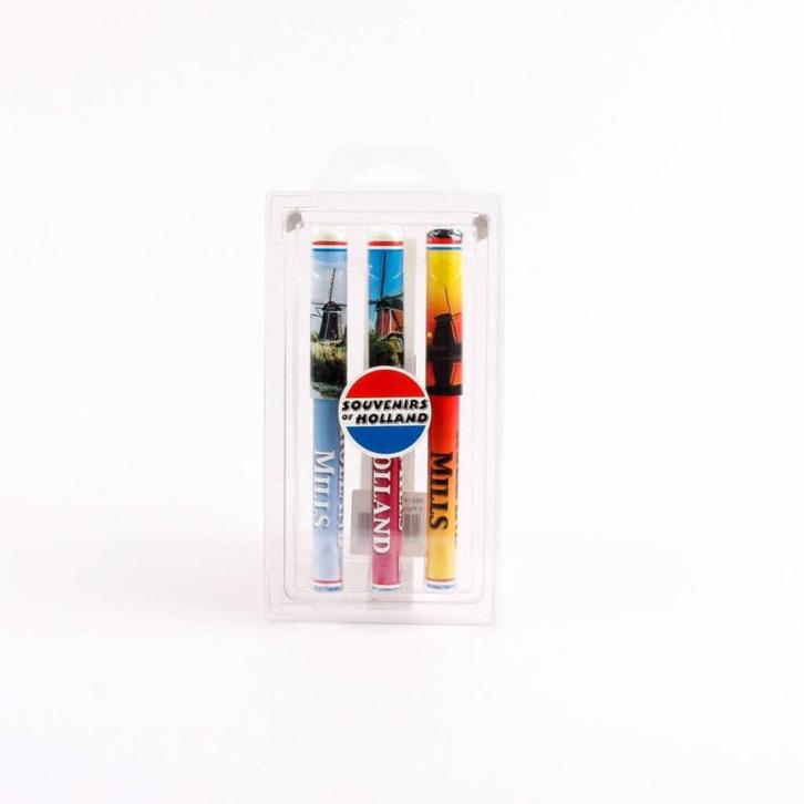 Pennen in blister 3 assorti molens kleur Holland, Kleding | Heren, Schoenen, Nieuw, Ophalen of Verzenden