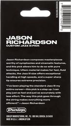 Jim Dunlop Jason Richardson Jazz III plectrum 1.38 mm 6-pack, Ophalen of Verzenden, Nieuw, Elektrische gitaar