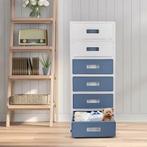 Hoge opbergkast met 6 lades – Plastic dressoir op wielen, Verzenden, Nieuw