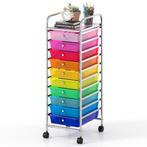 LIVSK Rolwagen met 10 Lades - Verchroomd Metaal - Ergonomisc, Verzenden, Nieuw