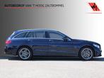 C-Klasse Estate 300e Business Solution AMG COMAND NAVI, Auto's, Automaat, Gebruikt, Blauw, Leder en Stof