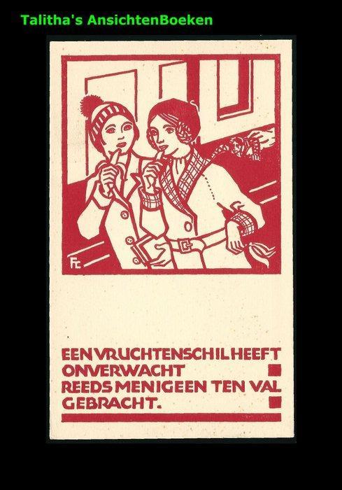 Nederland - 12 zeldzame ansichtkaarten van Fre Cohen, serie, Verzamelen, Ansichtkaarten | Buitenland