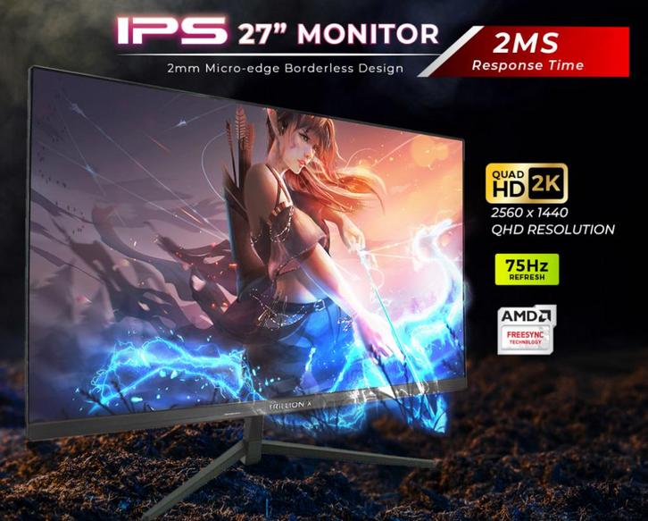 TRILLION-X LCD 27 DX270A1 Monitor - 75Hz/165Hz - Full HD -, Computers en Software, Monitoren, Nieuw, Ophalen of Verzenden