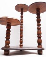 Bijzettafel - Hout - Trio Plantenstandaard, Antiek en Kunst