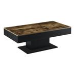 Salontafel Lünen met opbergruimte 110x60x40 cm zwart hout, Verzenden, Nieuw