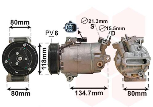 AIRCO COMPRESSOR VOOR NISSAN QASHQAI 2007-2010 8200421255, Auto-onderdelen, Airco en Verwarming, Nieuw, Ophalen of Verzenden