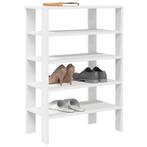 vidaXL Schoenenrek 61x32x87,5 cm bewerkt hout wit, Verzenden, Nieuw