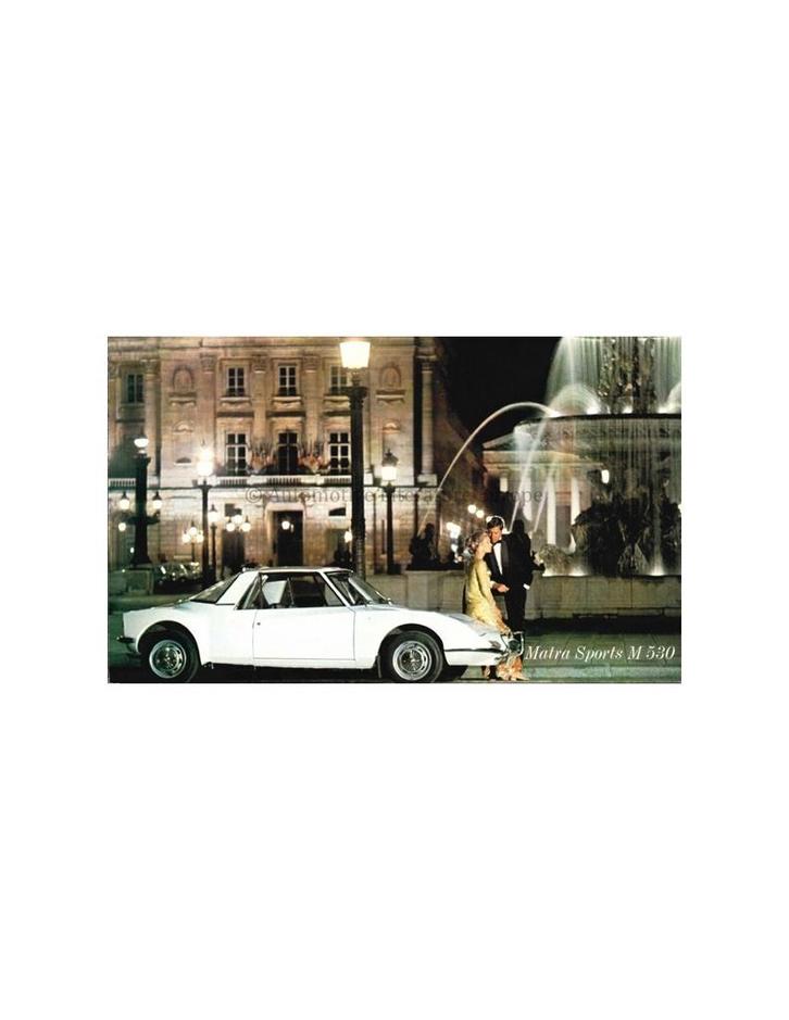 1968 MATRA SPORTS M 530 BROCHURE NEDERLANDS, Boeken, Auto's | Folders en Tijdschriften