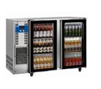 RVS Barkoelkast met 2 Glazen Deuren | 375 Liter | 145.5x5..., Verzenden, Nieuw in verpakking