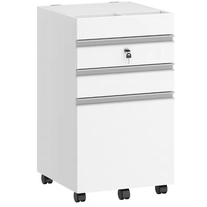 Mobiele Archiefkast met 3 Laden en Slot – Kantooropslag, Huis en Inrichting, Kasten | Roldeurkasten en Archiefkasten, Verzenden