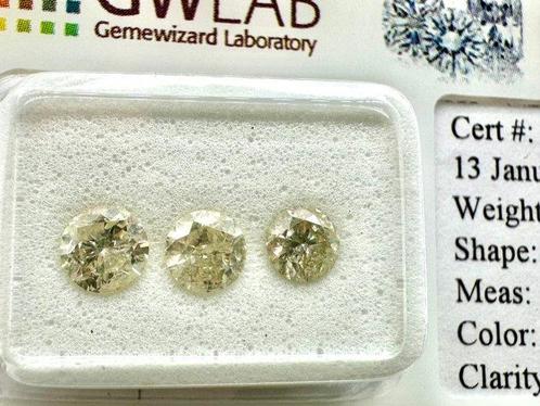 Zonder Minimumprijs - 3 pcs Diamant (Natuurlijk) - 1.07 ct -, Sieraden, Tassen en Uiterlijk, Edelstenen