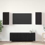 vidaXL Wand TV-kast Wandgemonteerd Zwart eiken Bewerkt hout, Minder dan 50 cm, Verzenden, Nieuw, Minder dan 100 cm