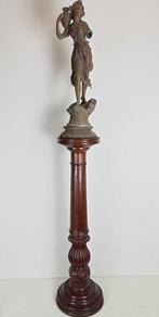 Plantentafel - Erg groot - Mahonie - Piëdestal / Pedestal