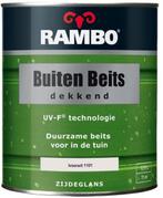 RAMBO Buitenbeits Dekkend - Ivoorwit 1101 - 0,75 liter, Wit, Nieuw, Beits, Ophalen of Verzenden