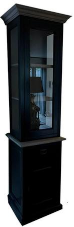 Buffetkast Dronten zwart met eiken lijsten en interieur 60cm, Ophalen of Verzenden, Nieuw