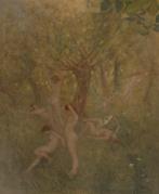 Henri Delavelle (1868-?) - Au Parnasse, Antiek en Kunst, Kunst | Schilderijen | Klassiek