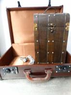 Kist (2) - hout/ messing - 2 houten koffers, Antiek en Kunst